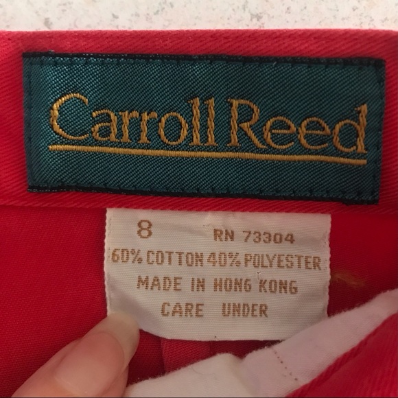 Vintage Carroll Reed Size 8 Red High Waist Shorts Pleated 26” Waist, High Rise.. - Picture 9 of 16